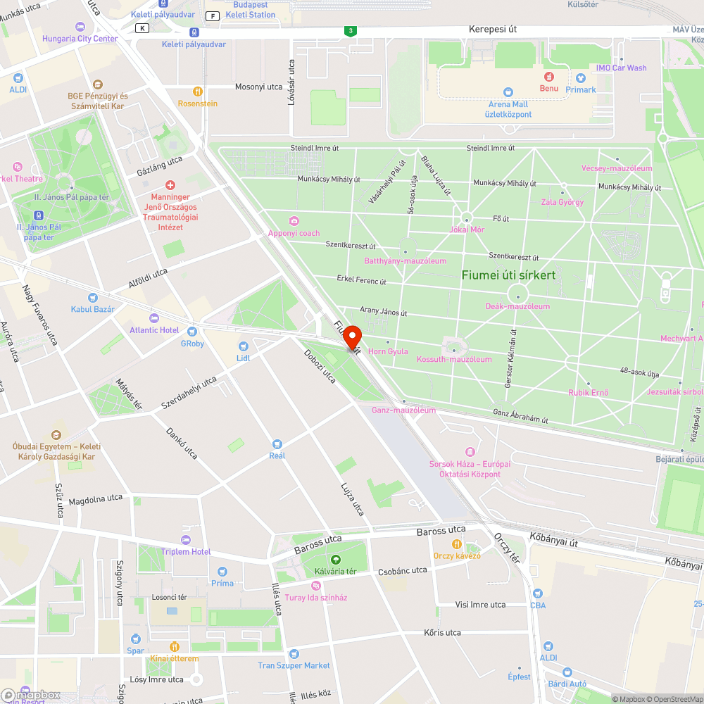 Megrongált szemetes bejelentés helye