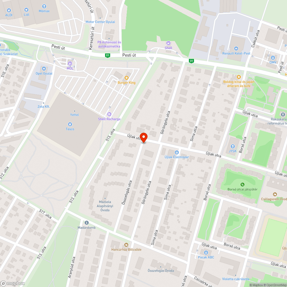 A rongálás kényszere II. bejelentés helye