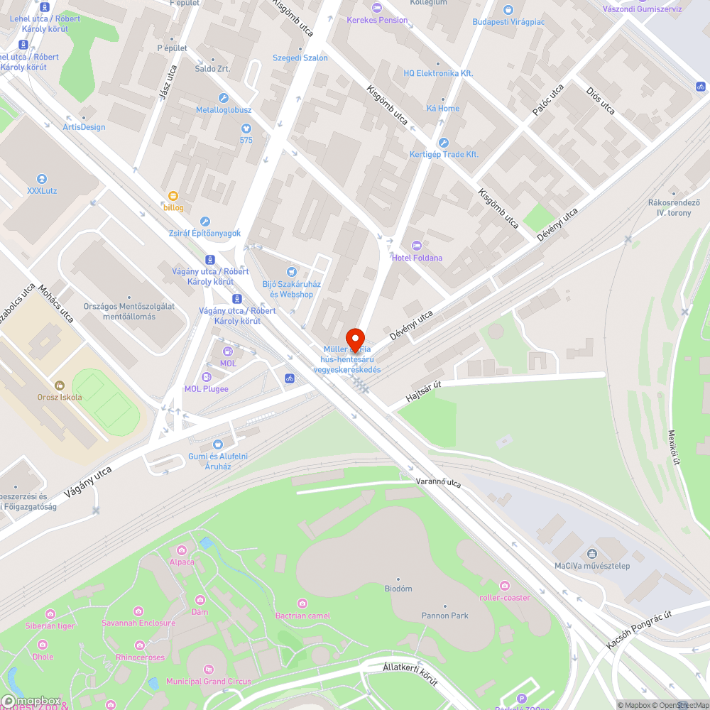 Tócsa a járda mellett - gyalogosoknak zuhanyveszély bejelentés helye