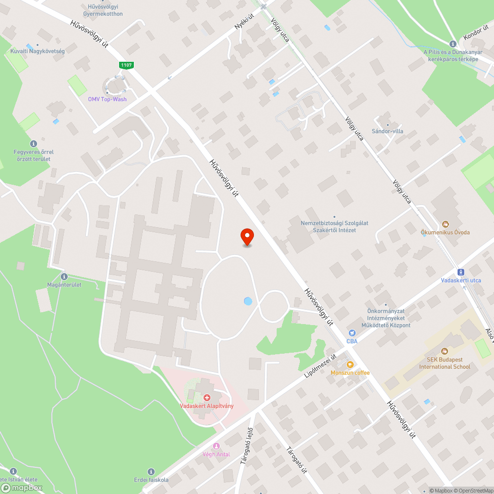 HűvösVölgyi ut 116 bejelentés helye