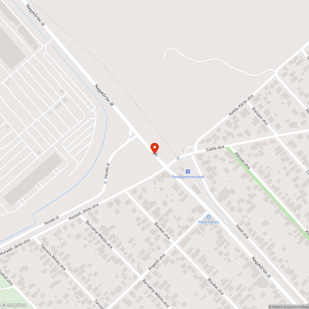 Megsüllyedt régi vasúti átkelő bejelentés helye