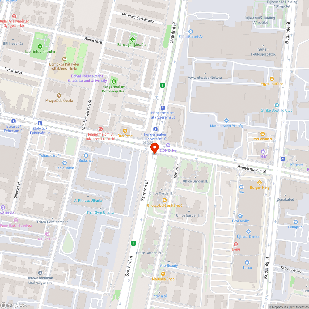 Autóbalesetből származó törmelék bejelentés helye