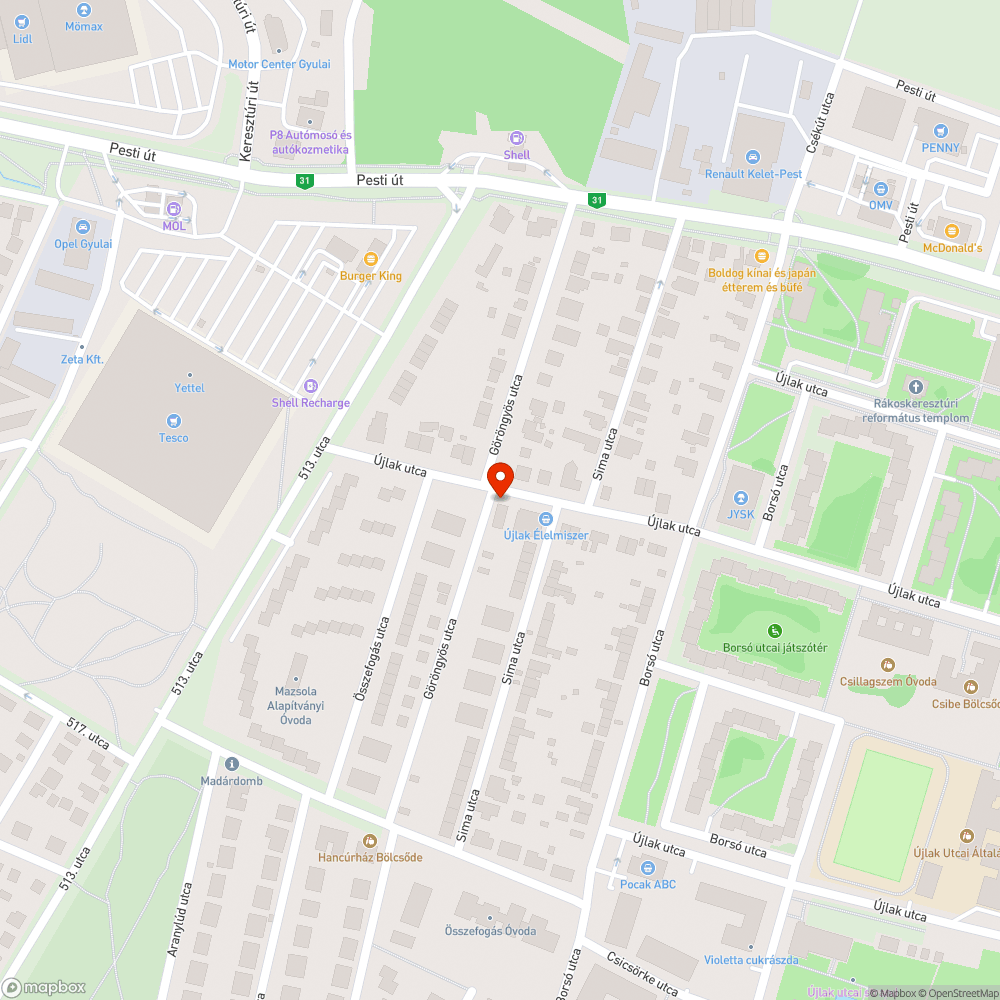 Szemét az utcasarkon... bejelentés helye