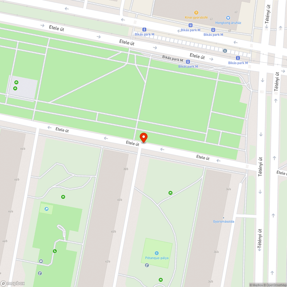 Pihenő park bejelentés helye