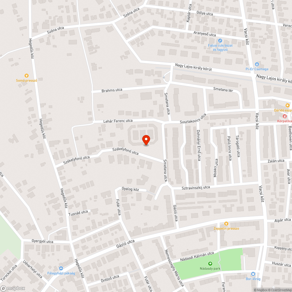 Szemét és építési törmelék a Székelyfonó utcában bejelentés helye