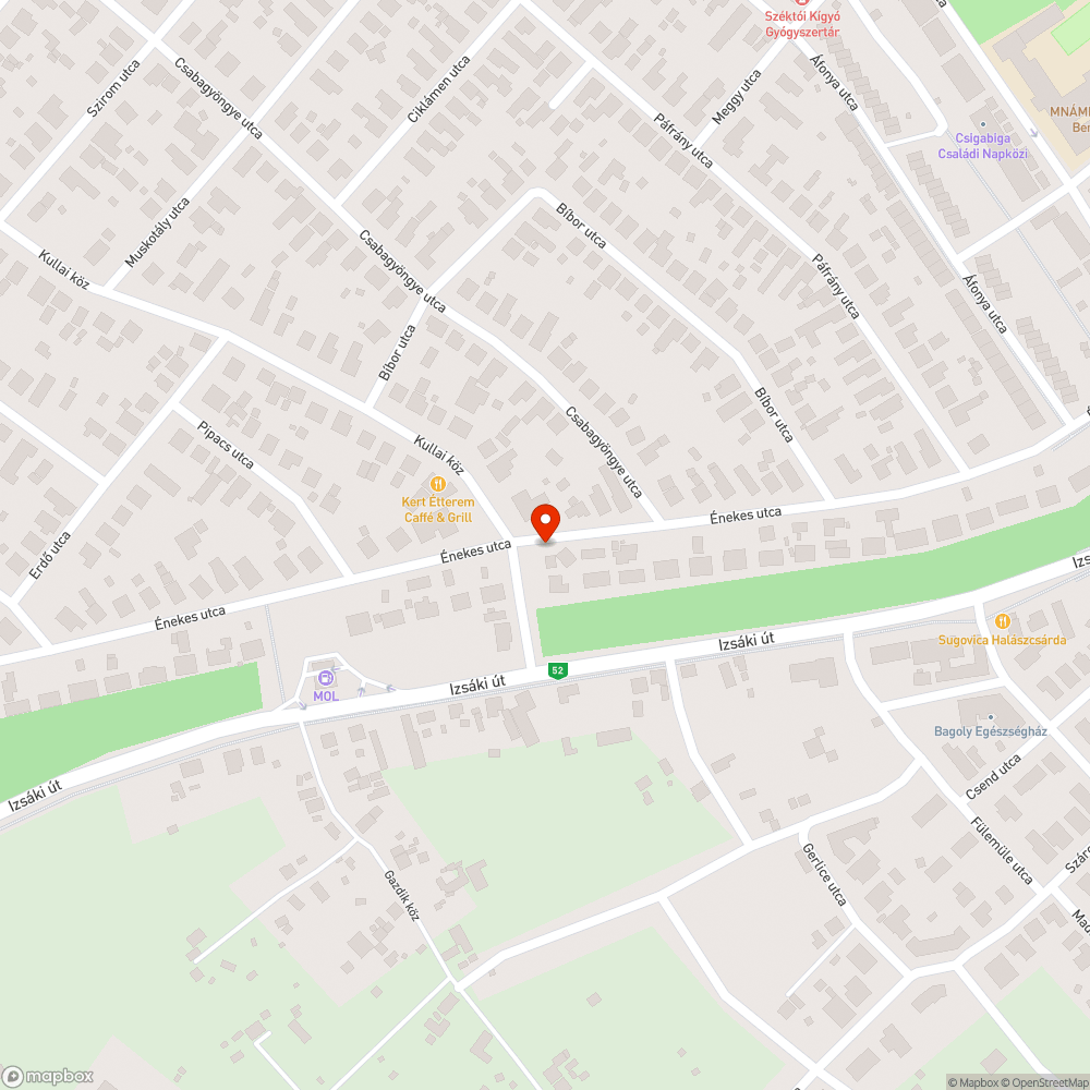 Kàtyú az Énekes utcában 1. bejelentés helye