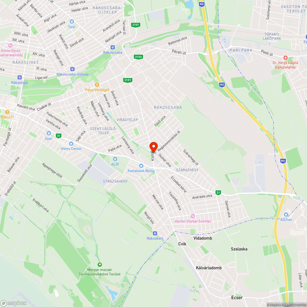 Leégett kuka bejelentés helye