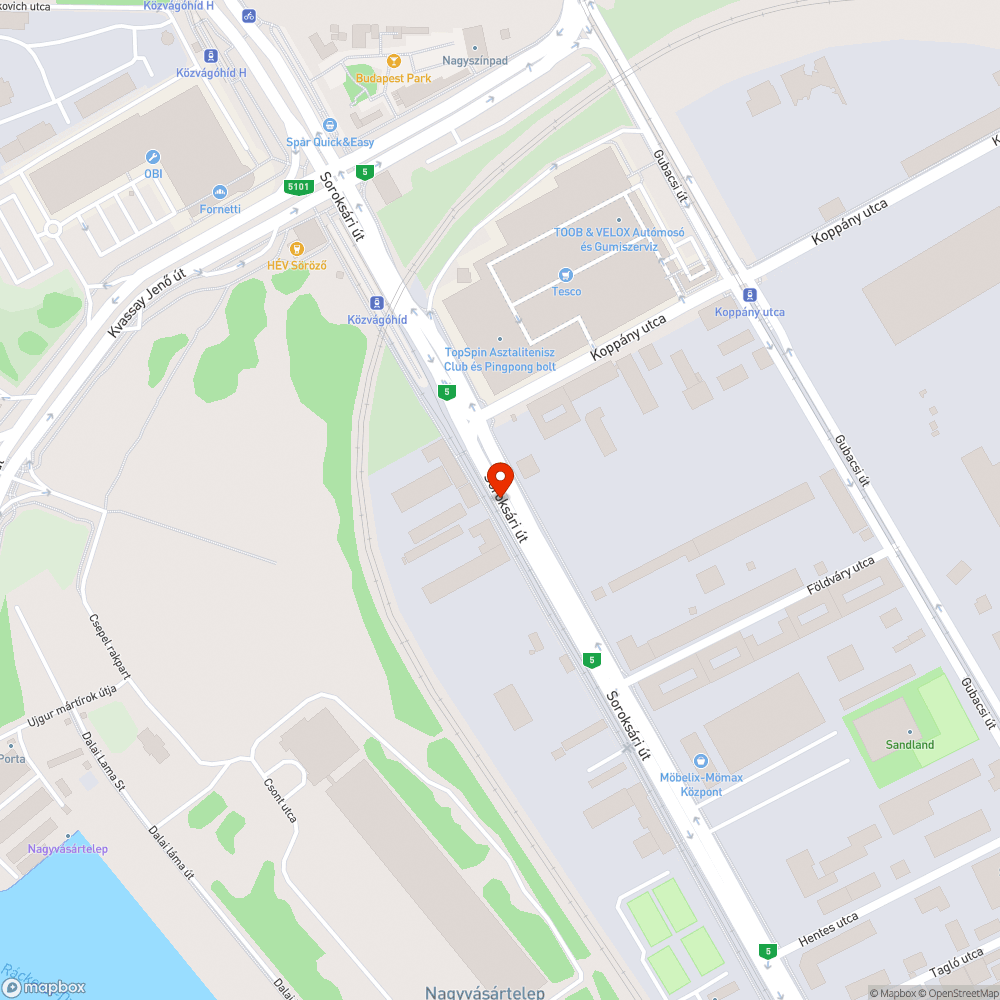 Elhagyott autó bejelentés helye