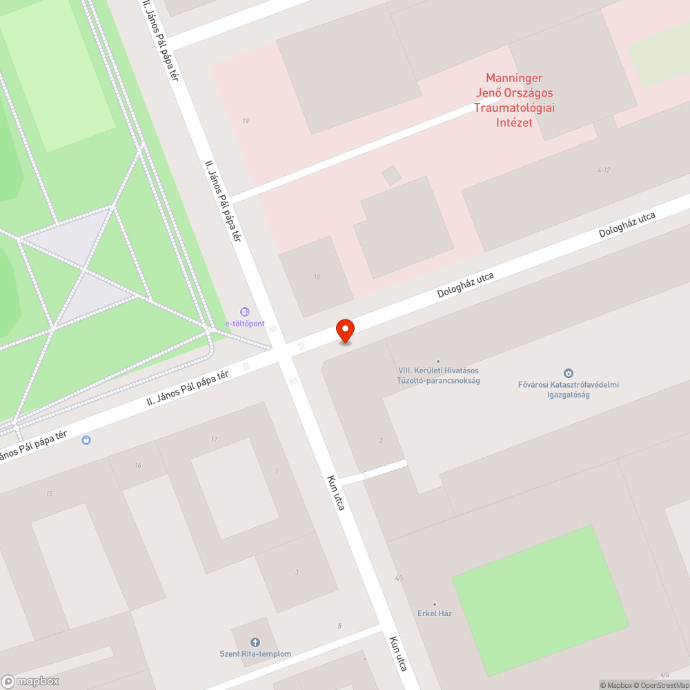 VIII. Dologház utca 1. előtt bejelentés helye