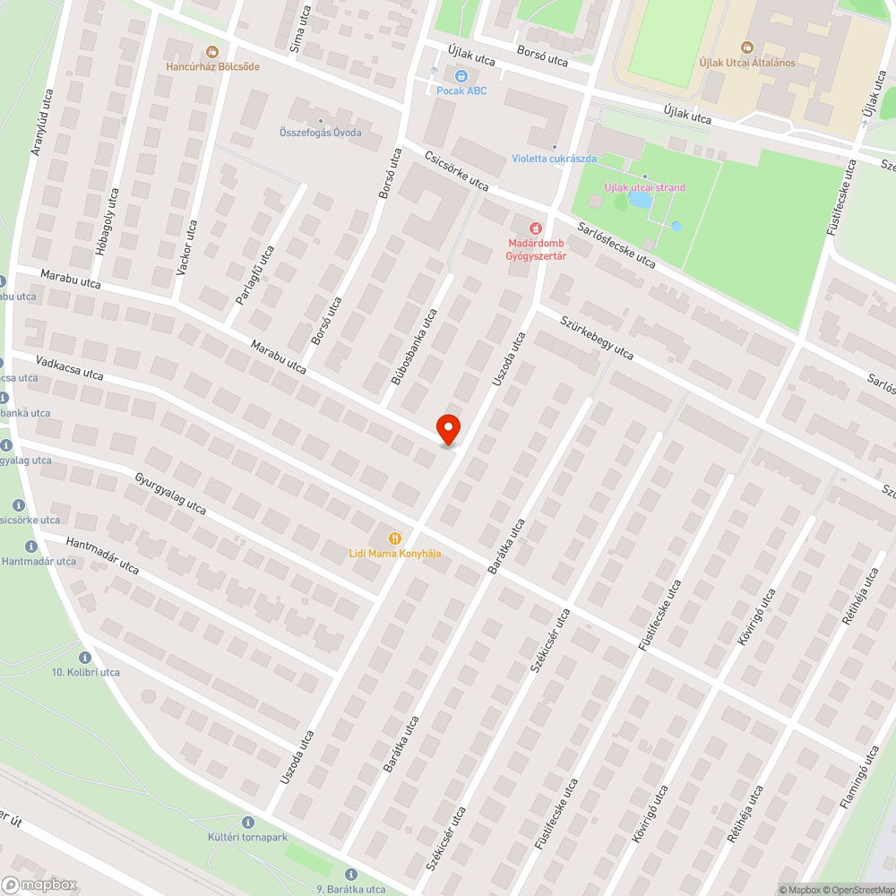 Nem látható utca névtábla bejelentés helye