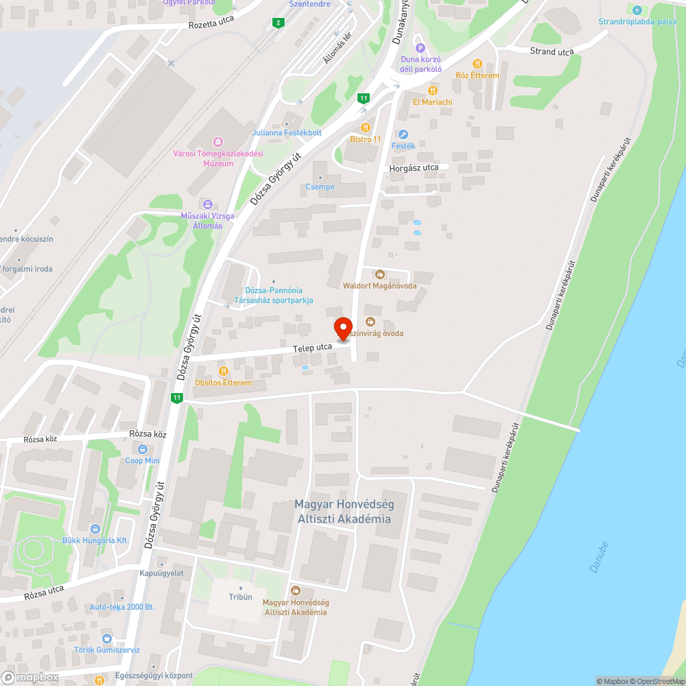 Utcai kutyák! bejelentés helye