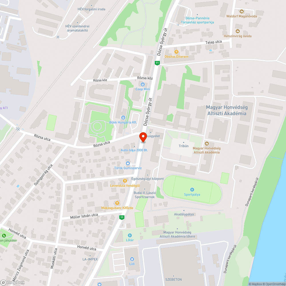 Alacsony tábla! bejelentés helye