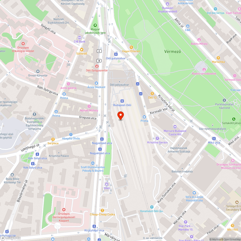 hibás Ivókút Déli pályaudvaron bejelentés helye