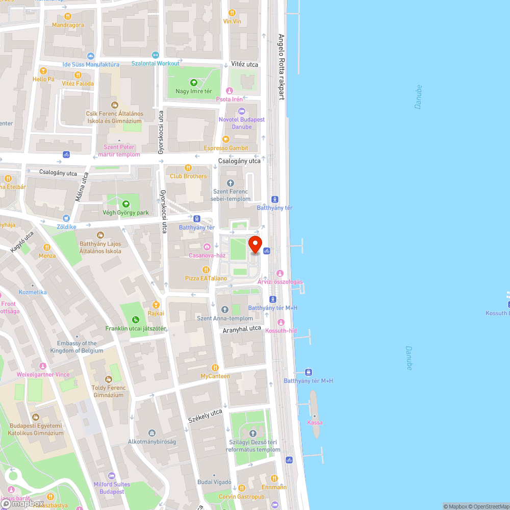 Futár a Batthyány téren bejelentés helye