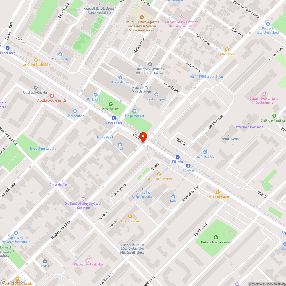 Összematricázott jelzőtábla - Kisfaludy utca bejelentés helye