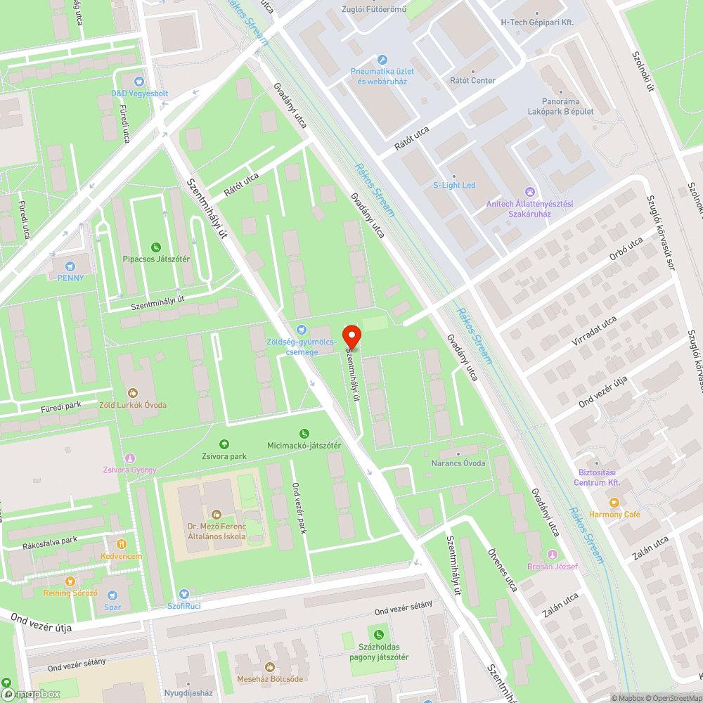 Focipálya előtti útburkolat bejelentés helye