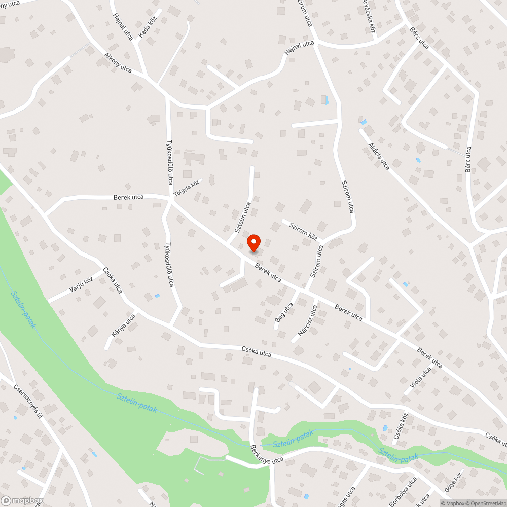 Járhatatlan Berek utca bejelentés helye