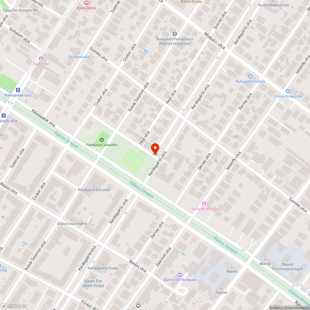 Kátyú bejelentés helye