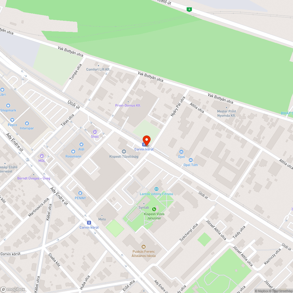 Villamosmegállóban a szegélykő kiesett a helyéről - a kispesti tűzoltóságnál bejelentés helye