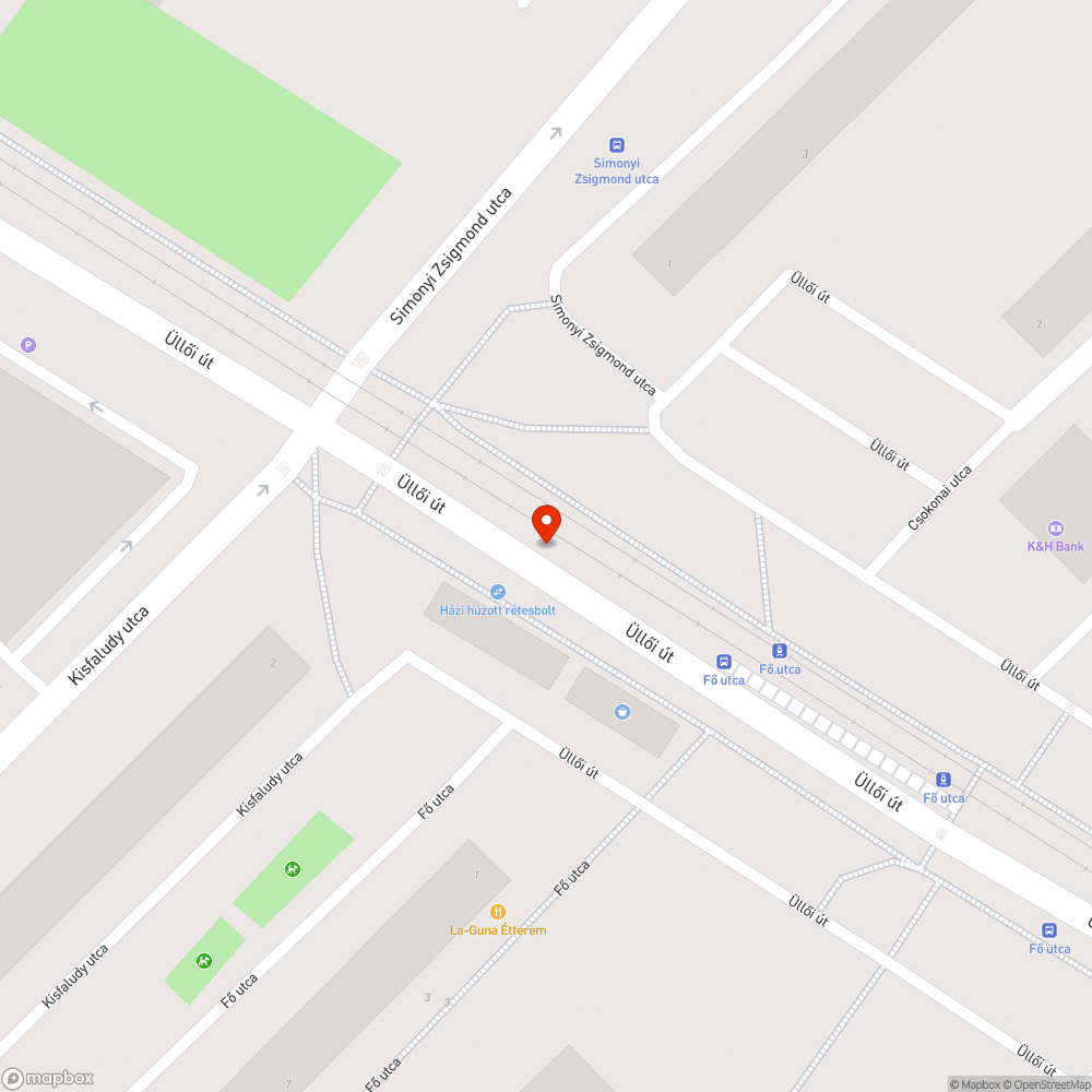 Szétrombolták a villamosvágány szegélyköveit az autósok -  a néhai rétesbolt előtt bejelentés helye