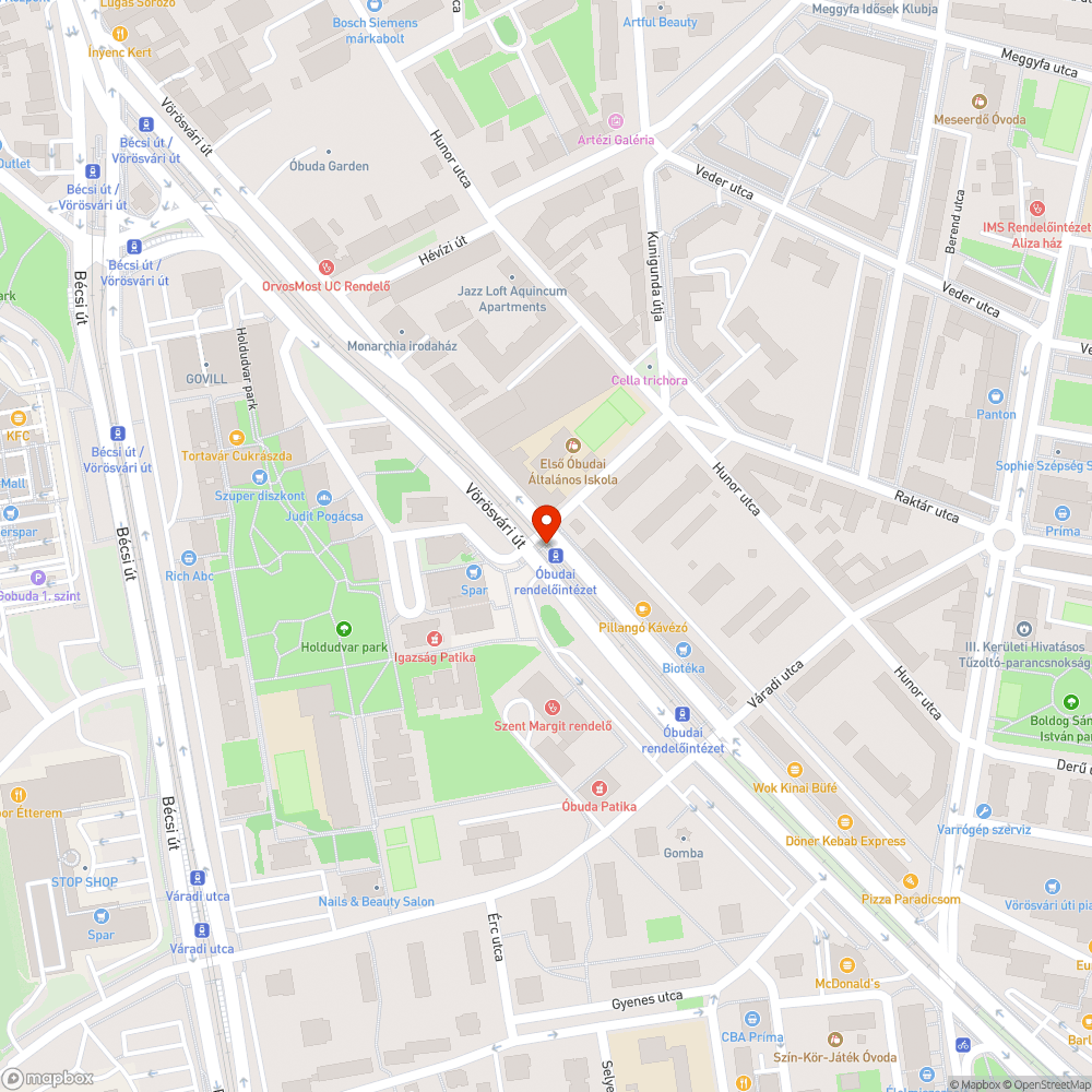 Besüllyedt térkő az Óbudai rendelőintézet villamosmegállóban bejelentés helye