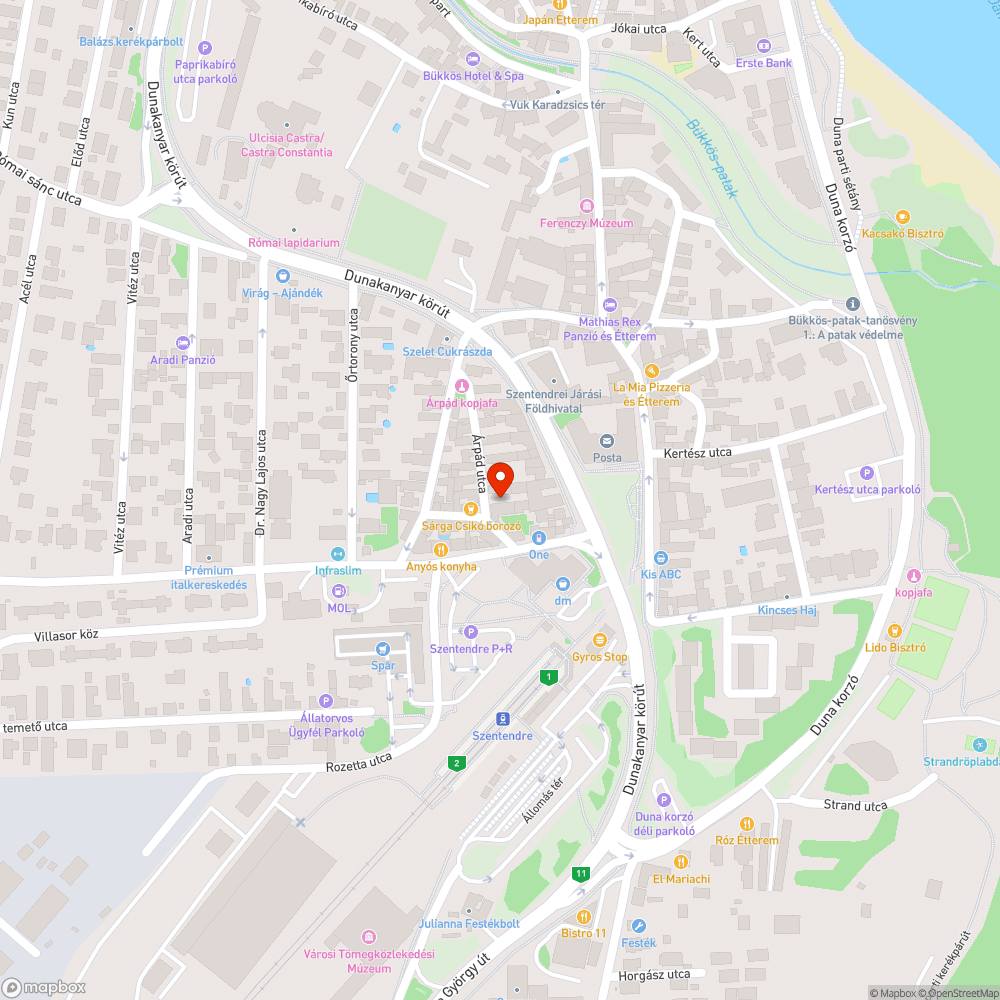 Beszakadt úttest bejelentés helye