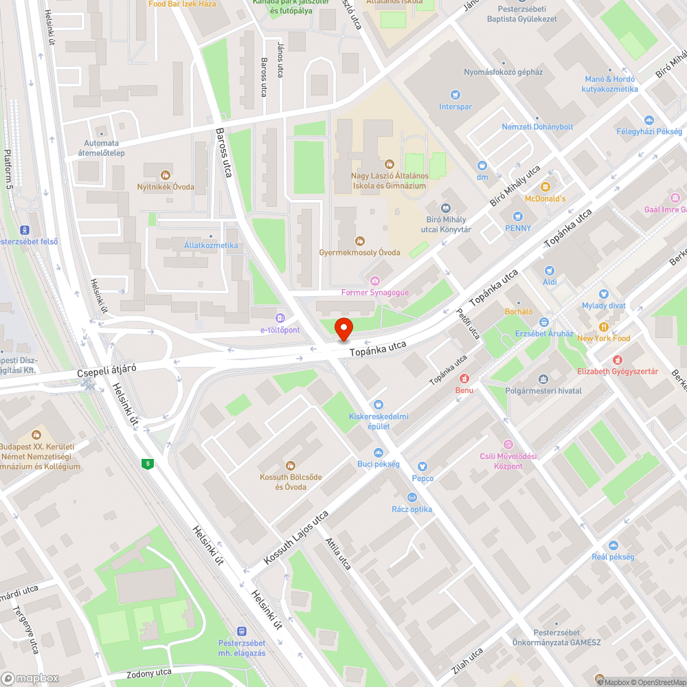 Kátyú a kereszteződésben bejelentés helye