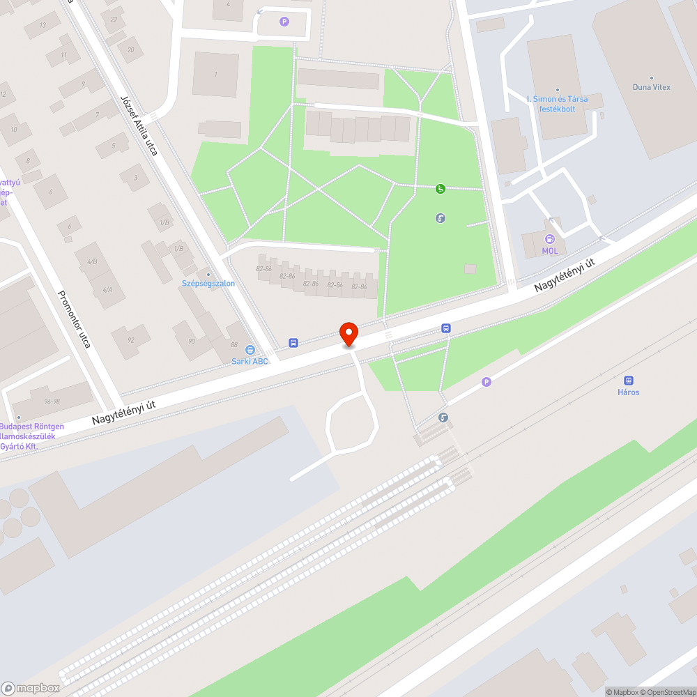 Kátyú a buszmegállóban bejelentés helye