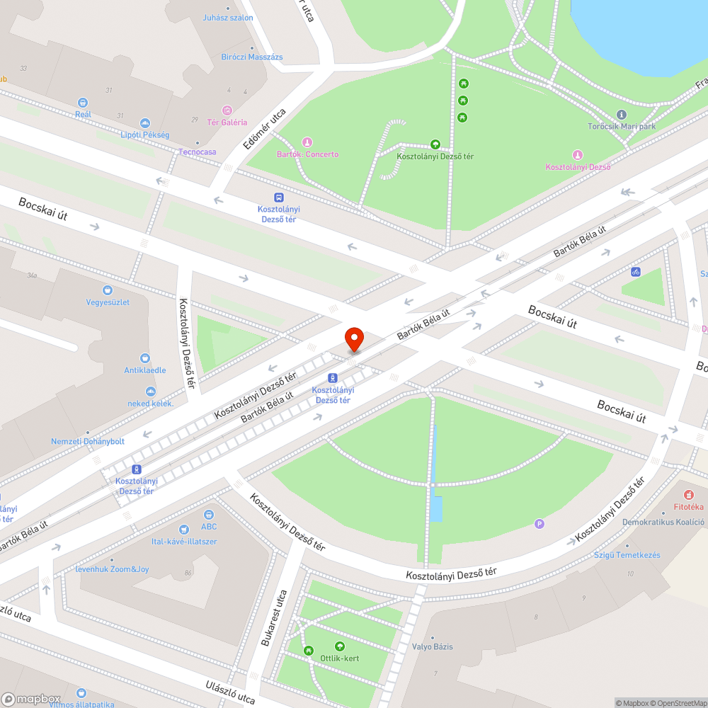 Kavicsban úszó járda bejelentés helye