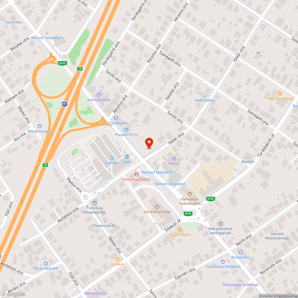 Érd Iparos útnál törött Astra ottfelejtődött bejelentés helye