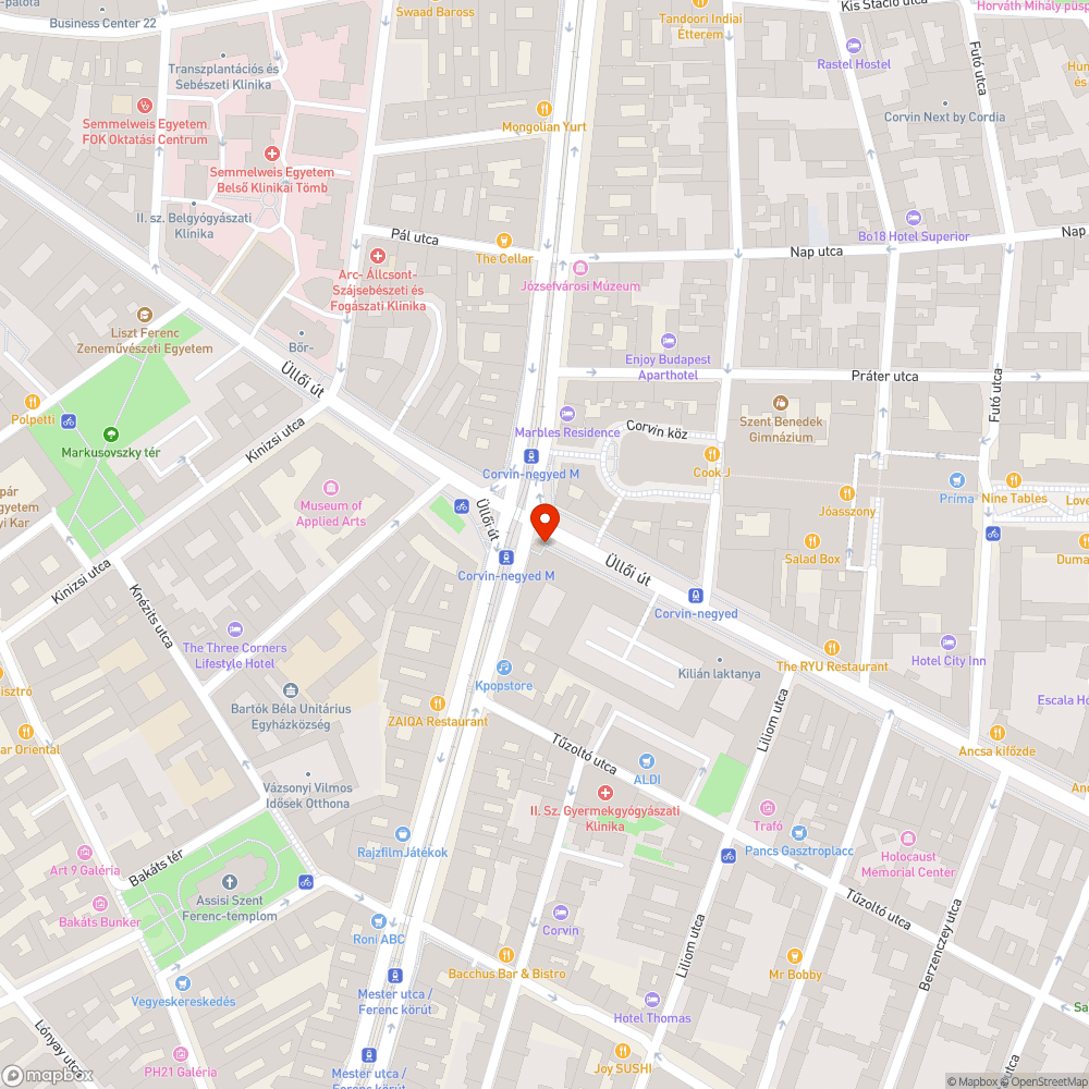 Corvin-negyed,  átjáró bejelentés helye