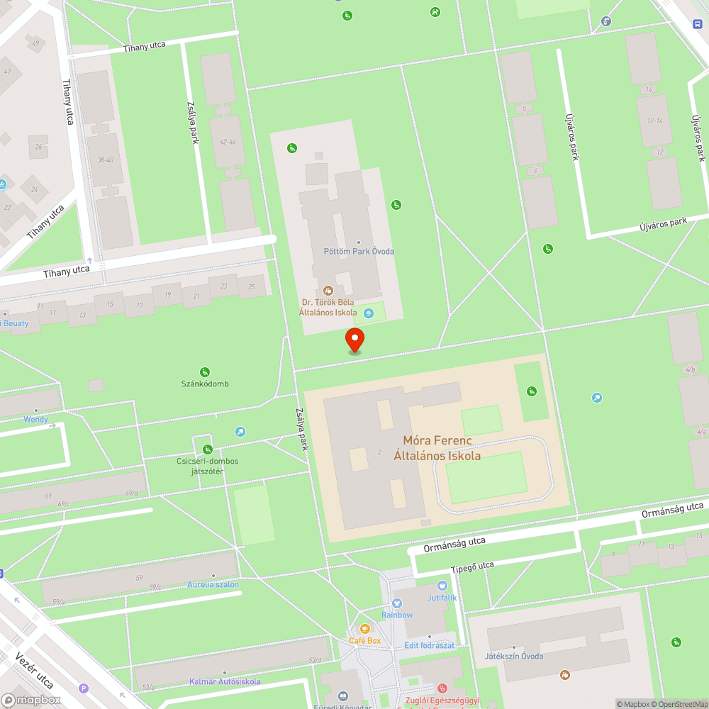 Nem működő közvilágítás bejelentés helye