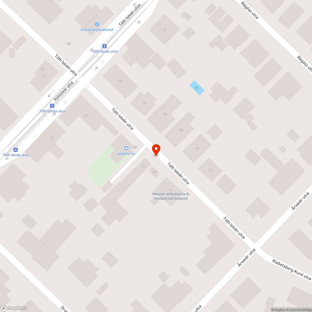 Elhagyott autó bejelentés helye