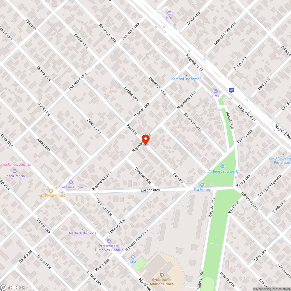 Kettétört utcatábla bejelentés helye