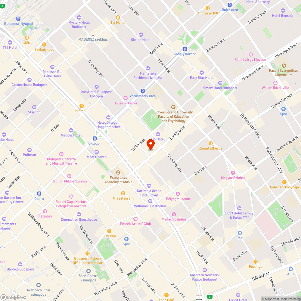 Király utca kátyúk bejelentés helye