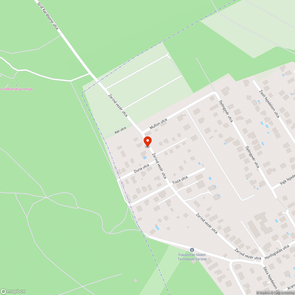 Kátyú bejelentés helye