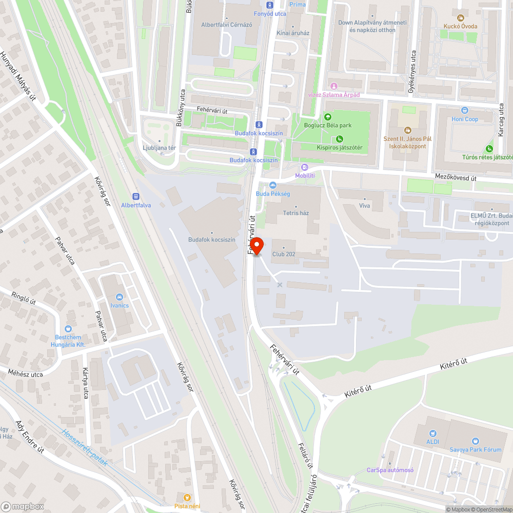 Elhagyott autó bejelentés helye