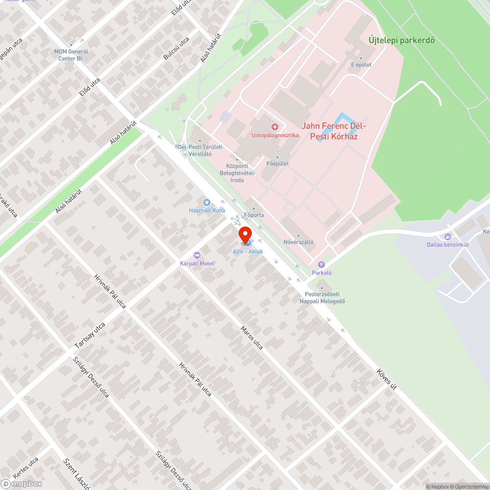 Elhagyott jármű bejelentés helye