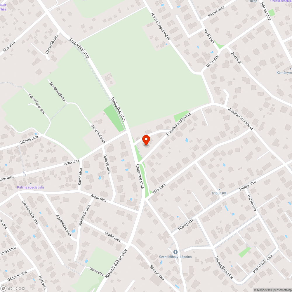 Kátyú bejelentés helye