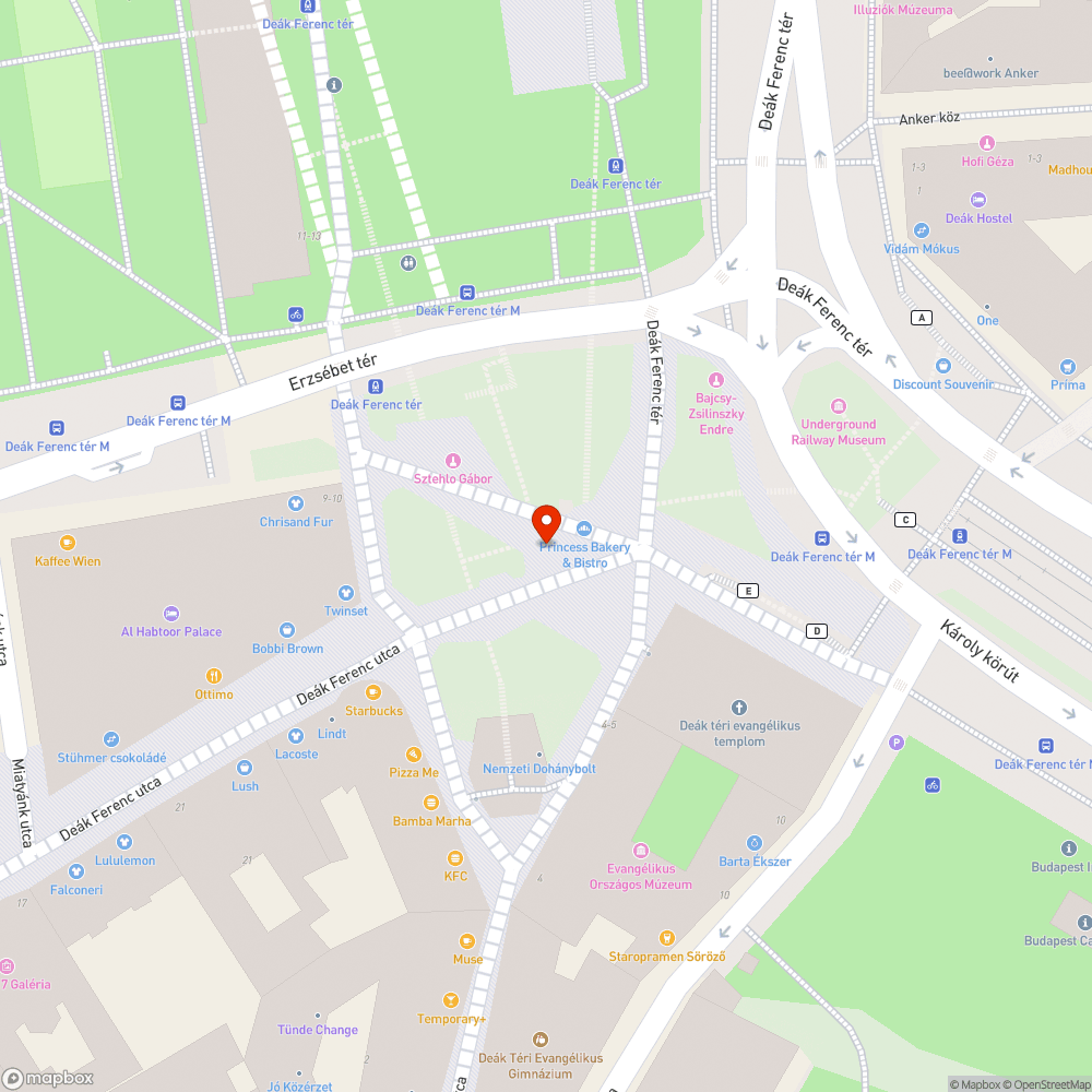 Törött pad bejelentés helye