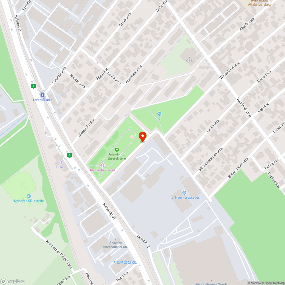 Wesselényi utca szemét bejelentés helye