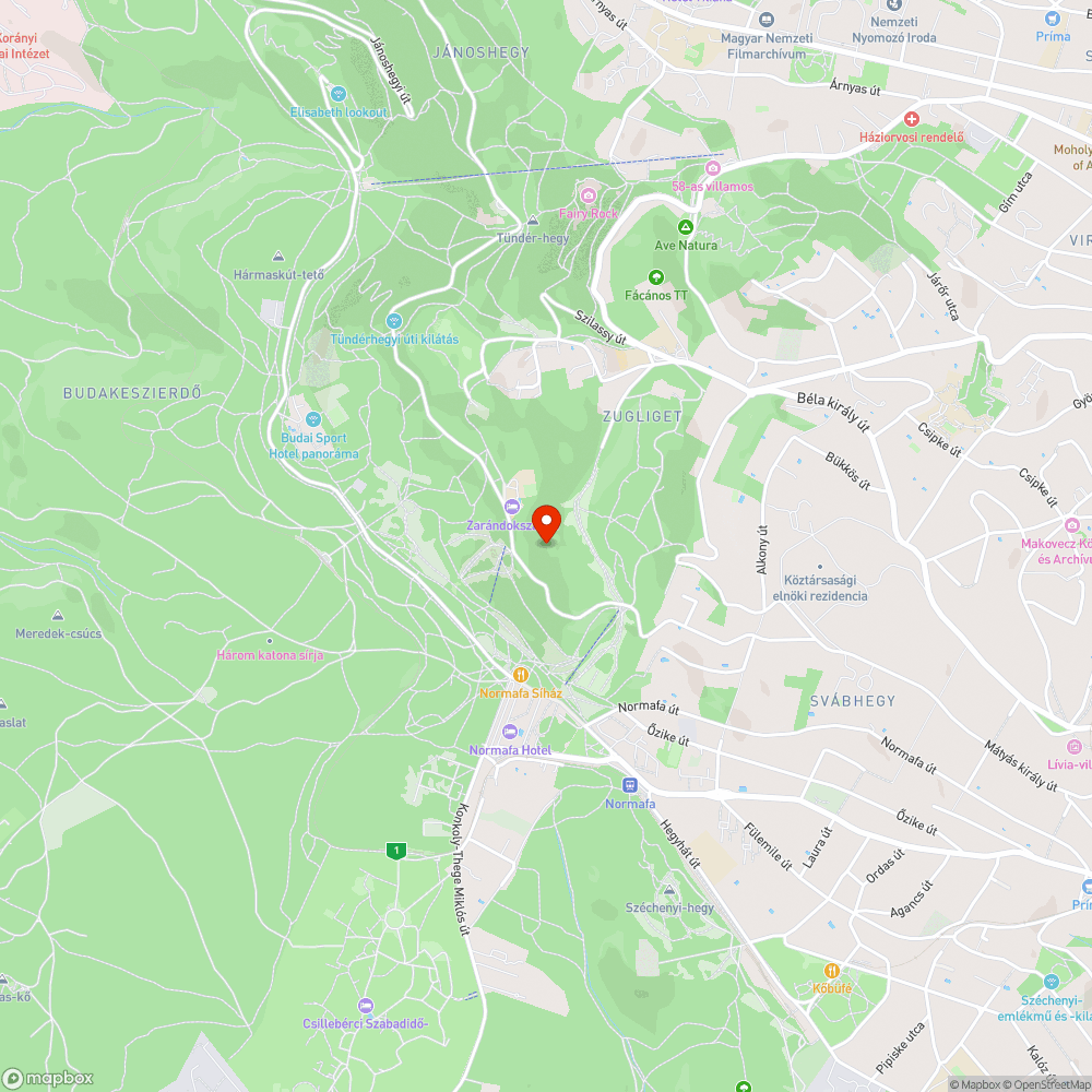 Normafa, szemetes edények bejelentés helye