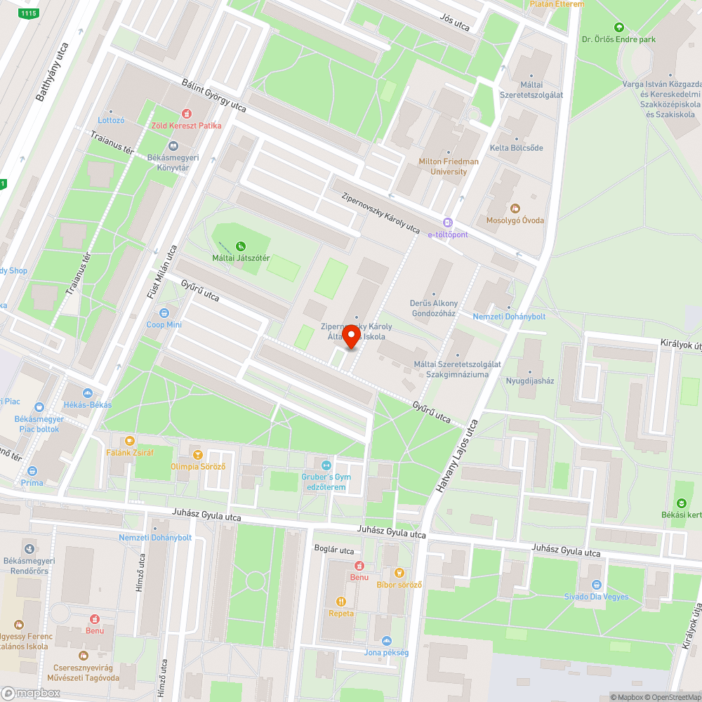 Graffitis pad bejelentés helye