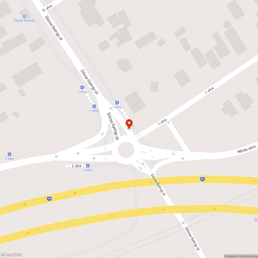 Kátyú a gyalogátkelőhelyen bejelentés helye