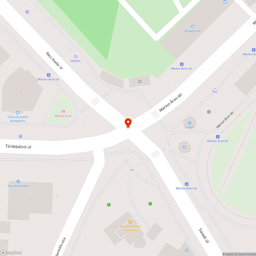 Kereszteződésben a felfestés kopott bejelentés helye