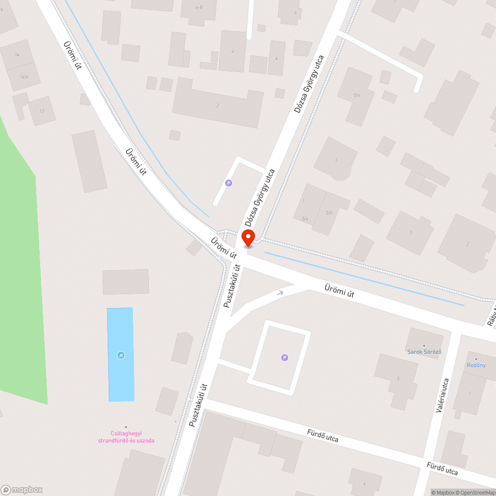 Régóta nem működő gyalogos gomb bejelentés helye