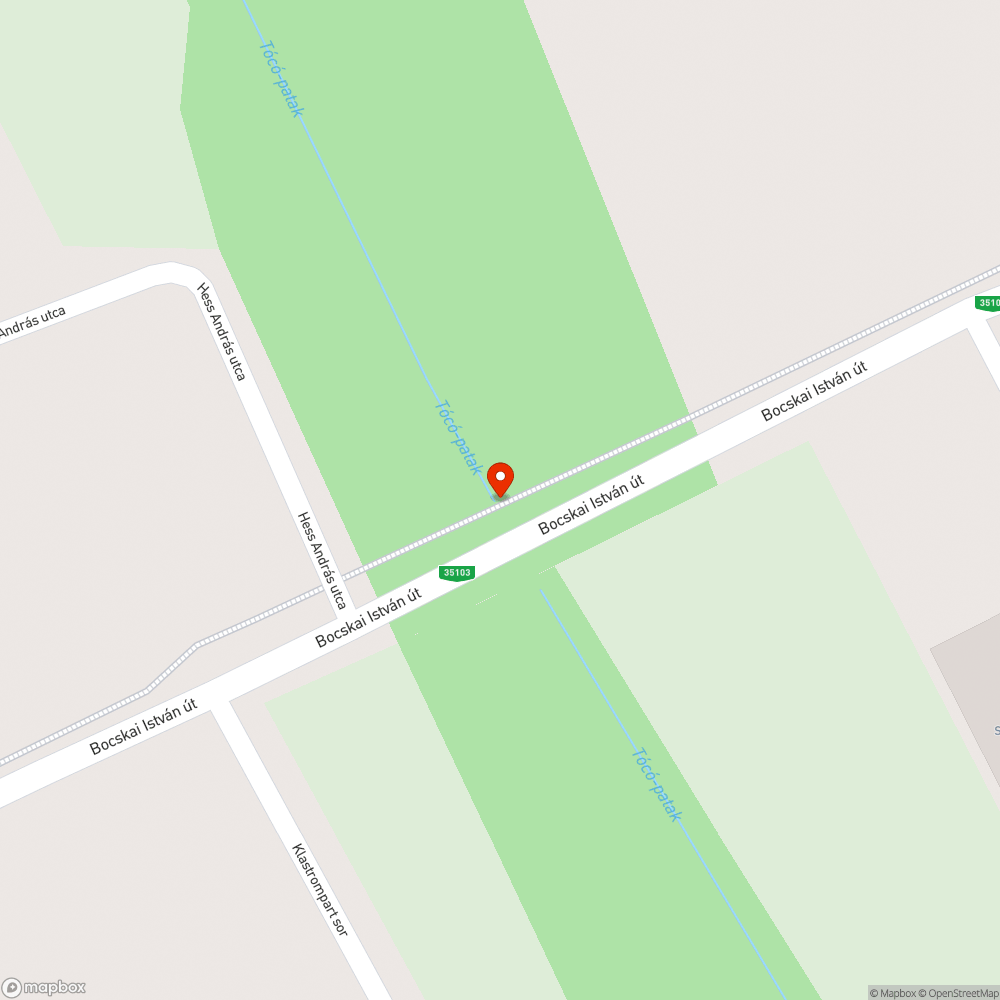 Graffitis híd és szalagkorlát bejelentés helye