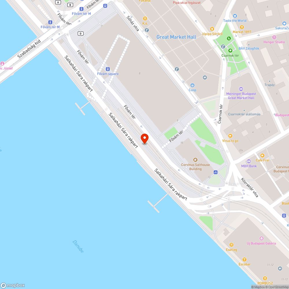 Graffiti a Fővám téren bejelentés helye