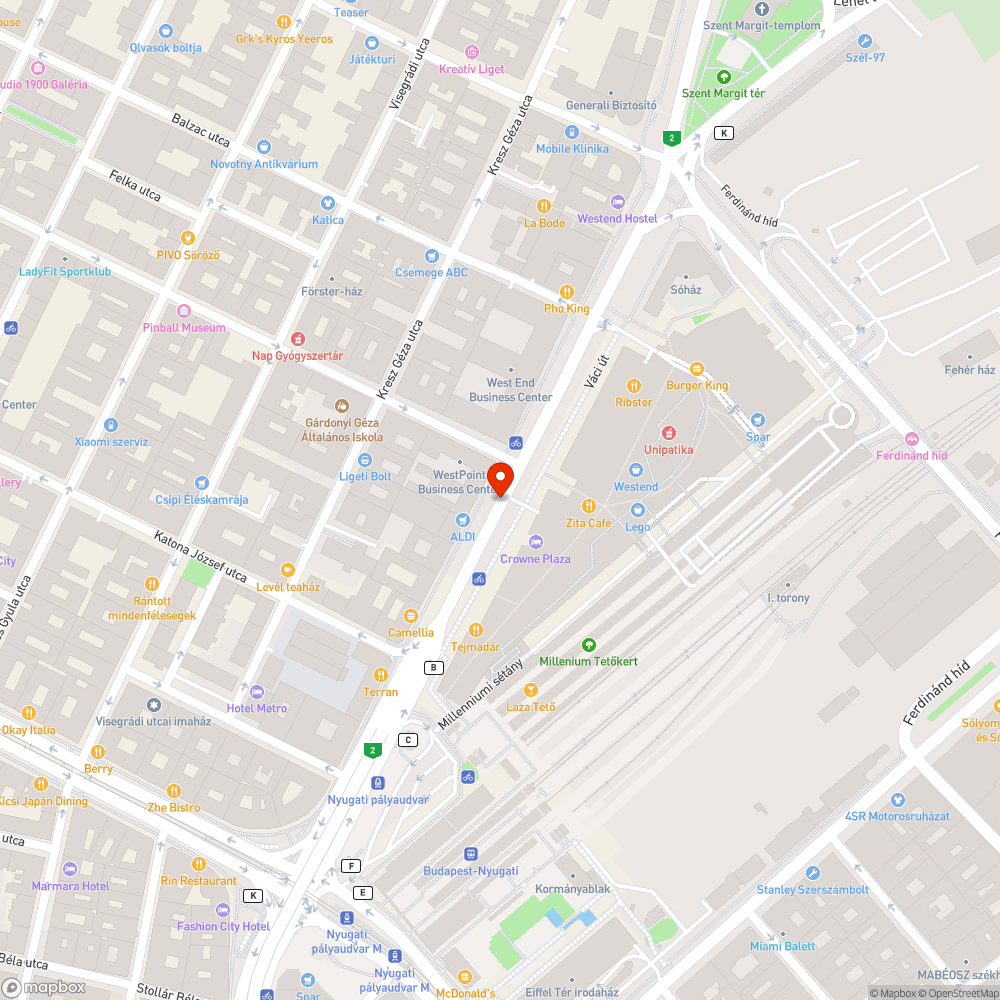 Kerékpársáv takarítása bejelentés helye