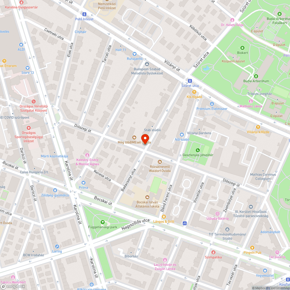 A Diószegi út – Badacsonyi utca kereszteződés közlekedésbiztonsága bejelentés helye